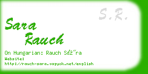 sara rauch business card